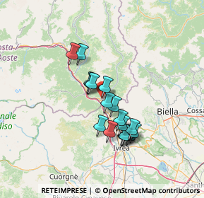 Mappa Valle d'Aosta, 11026 Pont-Saint-Martin AO, Italia (10.75833)