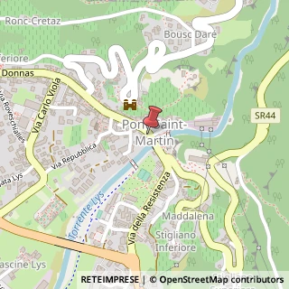 Mappa Via rue E.Chanoux, 154, 11026 Pont-Saint-Martin, Aosta (Valle d'Aosta)
