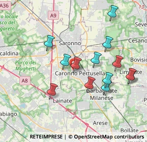 Mappa Via Carlo Borroni, 21042 Caronno Pertusella VA, Italia (3.71077)
