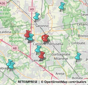Mappa Via Carlo Borroni, 21042 Caronno Pertusella VA, Italia (3.91231)