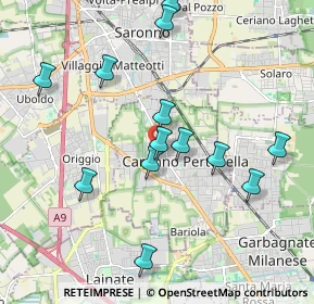 Mappa Via Carlo Borroni, 21042 Caronno Pertusella VA, Italia (1.96615)