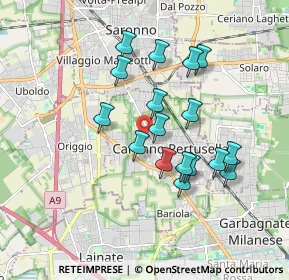 Mappa Via Carlo Borroni, 21042 Caronno Pertusella VA, Italia (1.56765)