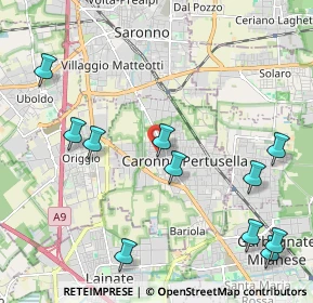 Mappa Via Carlo Borroni, 21042 Caronno Pertusella VA, Italia (2.54273)