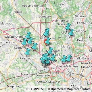 Mappa Via Carlo Borroni, 21042 Caronno Pertusella VA, Italia (6.749)