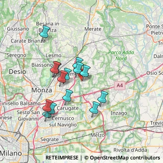 Mappa Viale Martiri della Libertà, 20875 Burago di Molgora MB, Italia (6.365)