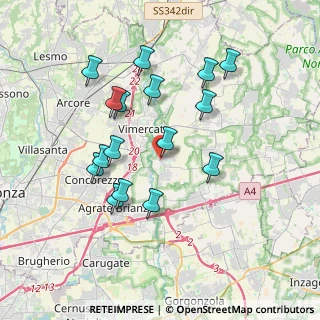 Mappa Viale Martiri della Libertà, 20875 Burago di Molgora MB, Italia (3.5275)