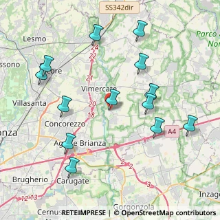 Mappa Viale Martiri della Libertà, 20875 Burago di Molgora MB, Italia (4.40923)