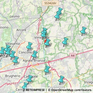 Mappa Viale Martiri della Libertà, 20875 Burago di Molgora MB, Italia (5.49611)