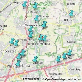 Mappa Viale Martiri della Libertà, 20875 Burago di Molgora MB, Italia (2.444)