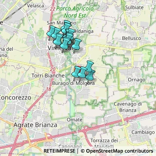 Mappa Viale Martiri della Libertà, 20875 Burago di Molgora MB, Italia (1.6705)