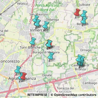 Mappa Viale Martiri della Libertà, 20875 Burago di Molgora MB, Italia (2.53611)
