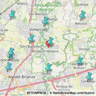 Mappa Viale Martiri della Libertà, 20875 Burago di Molgora MB, Italia (3.01636)