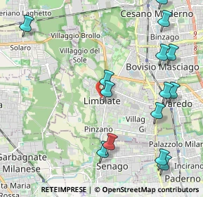 Mappa Via Giuseppe Mazzini, 20812 Limbiate MB, Italia (2.56643)