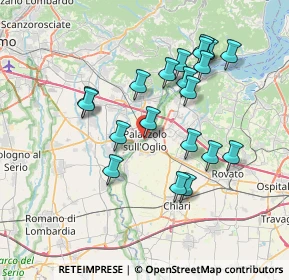 Mappa Via XX Settembre, 25036 Palazzolo sull'Oglio BS, Italia (6.9365)