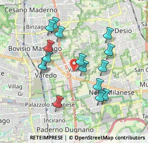 Mappa Via Verona, 20814 Varedo MB, Italia (1.72313)
