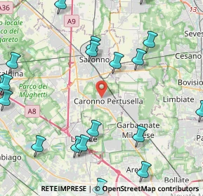 Mappa Via Cesare Battisti, 21042 Caronno Pertusella VA, Italia (5.8125)