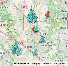 Mappa Via Cesare Battisti, 21042 Caronno Pertusella VA, Italia (4.04)