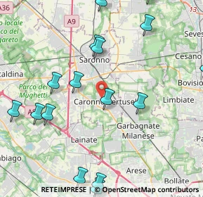 Mappa Via Dante, 21042 Caronno Pertusella VA, Italia (5.8135)