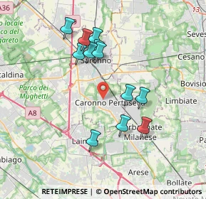 Mappa Via Cesare Battisti, 21042 Caronno Pertusella VA, Italia (3.3925)