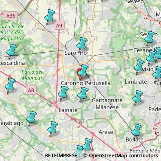 Mappa Via Dante, 21042 Caronno Pertusella VA, Italia (6.551)