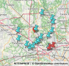Mappa Via Cesare Battisti, 21042 Caronno Pertusella VA, Italia (7.44824)
