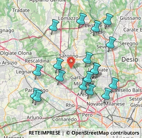 Mappa Via Cesare Battisti, 21042 Caronno Pertusella VA, Italia (7.62556)