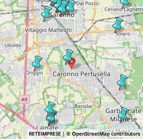 Mappa Via Battisti Cesare, 21042 Caronno Pertusella VA, Italia (3.039)