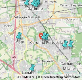 Mappa Via Battisti Cesare, 21042 Caronno Pertusella VA, Italia (2.44455)