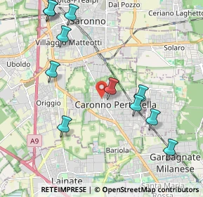 Mappa Via Cesare Battisti, 21042 Caronno Pertusella VA, Italia (2.32091)