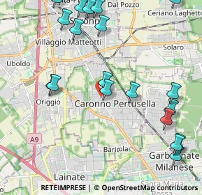 Mappa Via Battisti Cesare, 21042 Caronno Pertusella VA, Italia (2.627)
