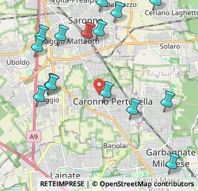 Mappa Via Battisti Cesare, 21042 Caronno Pertusella VA, Italia (2.51667)