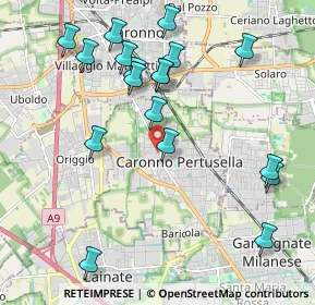 Mappa Via Cesare Battisti, 21042 Caronno Pertusella VA, Italia (2.20944)