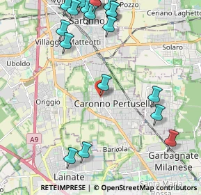 Mappa Via Cesare Battisti, 21042 Caronno Pertusella VA, Italia (2.749)
