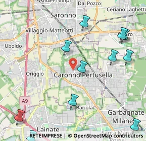 Mappa Via Cesare Battisti, 21042 Caronno Pertusella VA, Italia (2.84333)