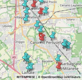 Mappa Via Cesare Battisti, 21042 Caronno Pertusella VA, Italia (2.3285)