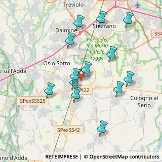 Mappa Corso Italia, 24049 Verdello BG, Italia (3.86615)