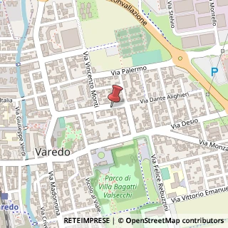 Mappa Via Dante Alighieri, 30, 20814 Varedo, Monza e Brianza (Lombardia)