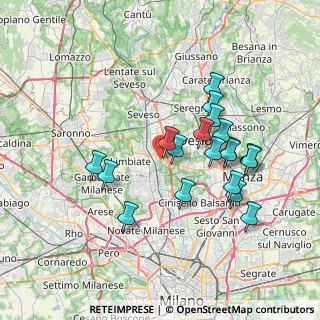 Mappa Via Dante Alighieri, 20814 Varedo MB, Italia (6.81789)
