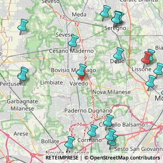 Mappa Via Dante Alighieri, 20814 Varedo MB, Italia (6.368)