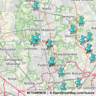 Mappa Via Dante Alighieri, 20814 Varedo MB, Italia (5.9475)