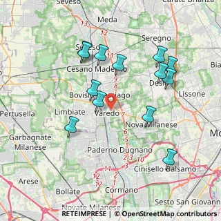 Mappa Via Dante Alighieri, 20814 Varedo MB, Italia (3.80615)