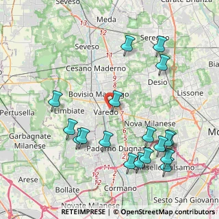 Mappa Via Dante Alighieri, 20814 Varedo MB, Italia (4.68111)