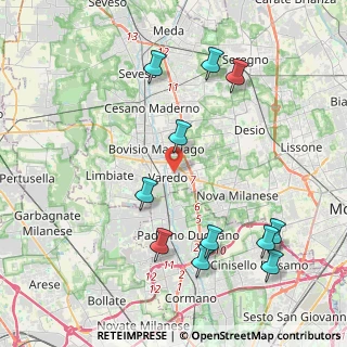 Mappa Via Dante Alighieri, 20814 Varedo MB, Italia (4.65364)