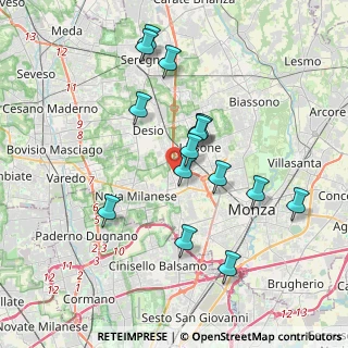 Mappa Via Montello, 20835 Muggiò MB, Italia (3.50267)