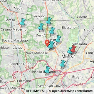Mappa Via Montello, 20835 Muggiò MB, Italia (3.36818)