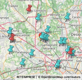 Mappa Via Santa Margherita, 21042 Caronno Pertusella VA, Italia (9.111)