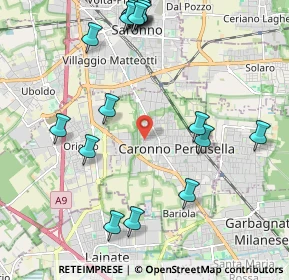Mappa Via Santa Margherita, 21042 Caronno Pertusella VA, Italia (2.56)