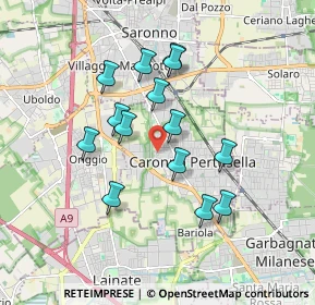 Mappa Via Santa Margherita, 21042 Caronno Pertusella VA, Italia (1.53643)