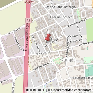 Mappa Via Monte Rosa, 16, 21040 Origgio, Varese (Lombardia)