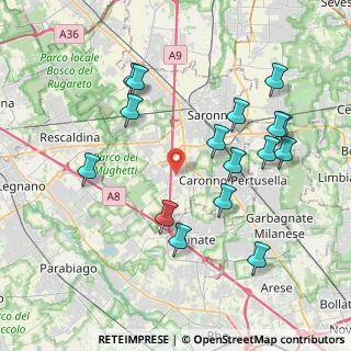 Mappa Via Monte Rosa, 21040 Origgio VA, Italia (4.13188)